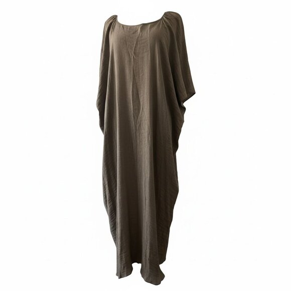 European Linen-Blend Caftan Maxi Dress | Greece Boutique - Picture 6 of 6